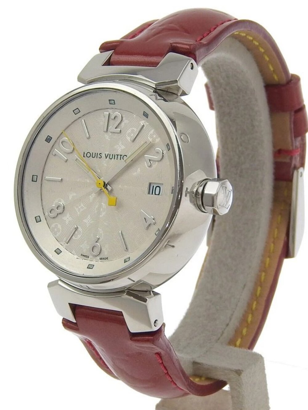 LOUIS VUITTON Tambour Hologram Watches Q1313 Date SilverDial Stainless Ste... - Picture 1 of 15
